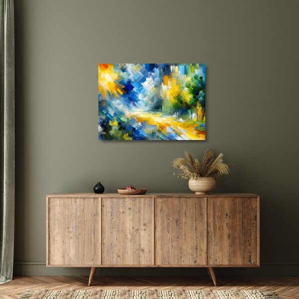 Üveg kép - Absztrakt napos nap (70x50 cm)
