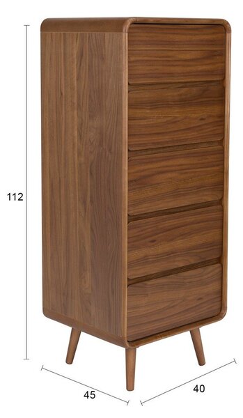 Barna kőrisfa komód 45x112x40 cm Rise – Zuiver