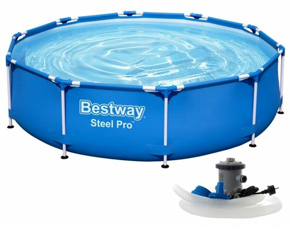 Bestway fémkeretes medence, 305x76 cm, 4500 liter, szűrőszivattyúval