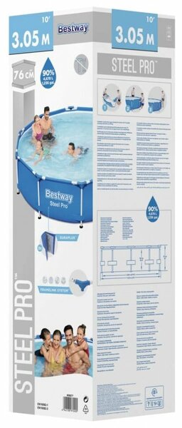 Bestway fémkeretes medence, 305x76 cm, 4500 liter, szűrőszivattyúval