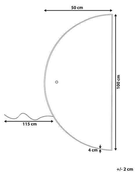 LED fürdőszobai tükör LOUE 50 cm 100 cm Ezüst
