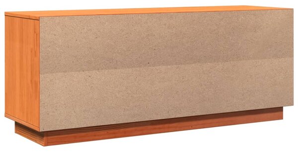 Viaszbarna tömör fenyőfa cipőszekrény 110 x 34 x 45 cm