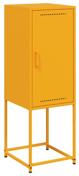 Mustársárga acél magasszekrény 36 x 39 x 107 cm