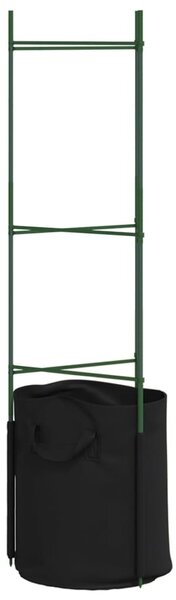 2 db acél és PP paradicsom ketrec növényzsákkal 116 cm