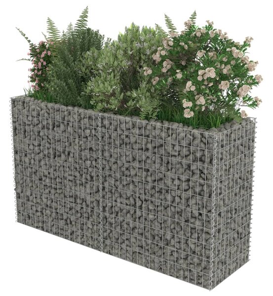 Horganyzott acél gabion magaságyás 180 x 50 x 100 cm