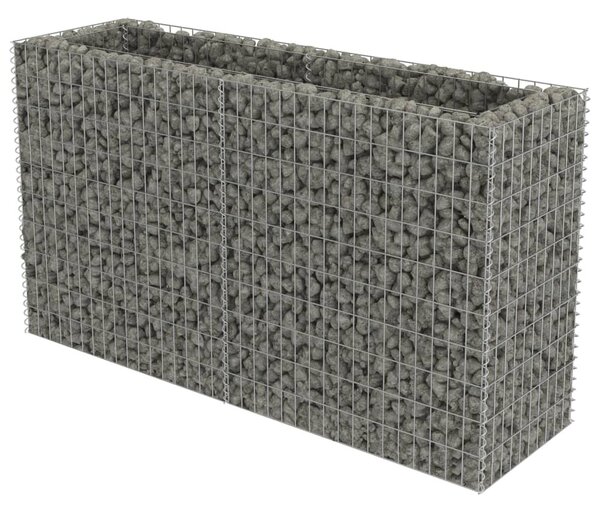 Horganyzott acél gabion magaságyás 180 x 50 x 100 cm