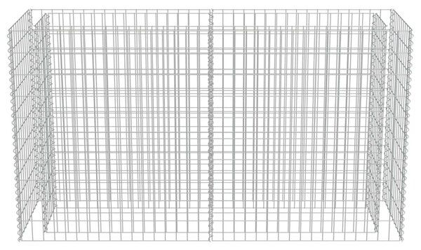 Horganyzott acél gabion magaságyás 180 x 50 x 100 cm