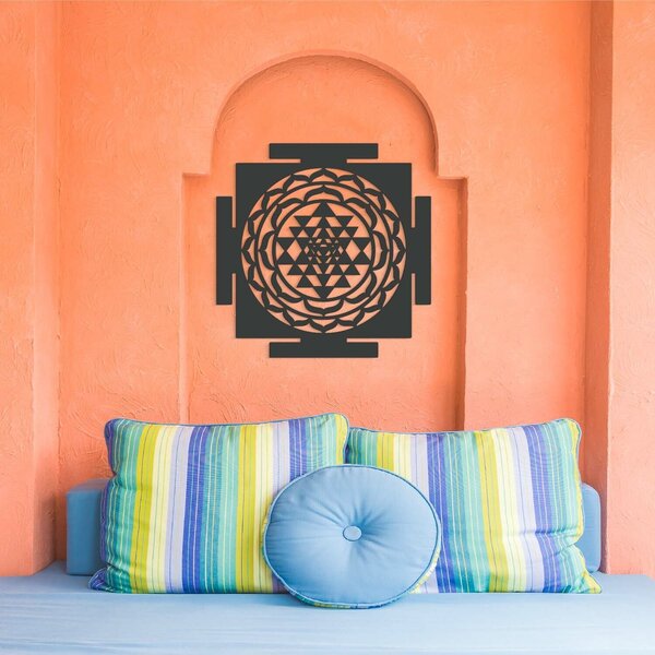 Harmonizáló mandala - Sri Yantra , Antracitszürke