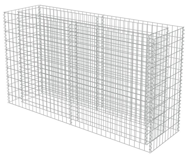 Horganyzott acél gabion magaságyás 180 x 50 x 100 cm