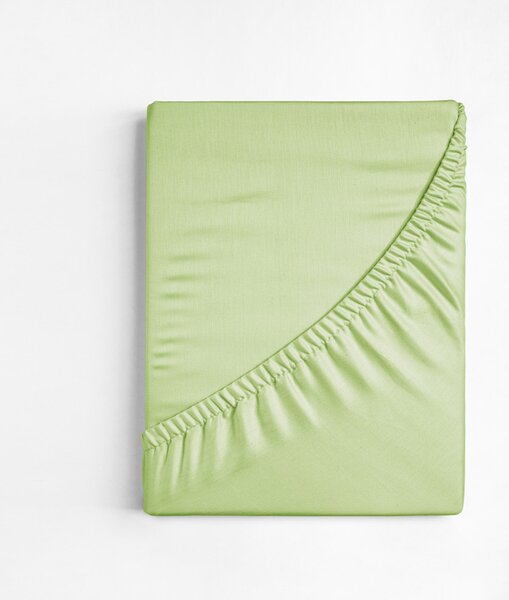 Jersey gumis lepedő - pasztell zöld, 140/160x200 +30 cm
