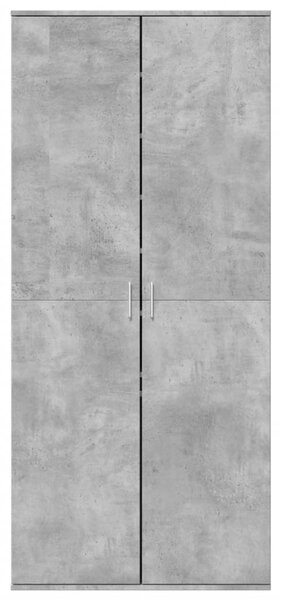 Betonszürke szerelt fa cipősszekrény 80 x 39 x 178 cm