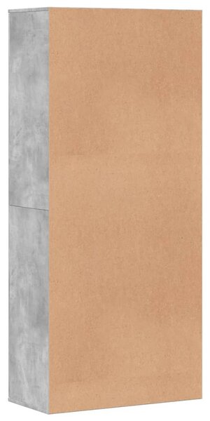 Betonszürke szerelt fa cipősszekrény 80 x 39 x 178 cm