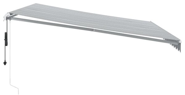 Antracitszürke-fehér LED-es automata napellenző 450 x 350 cm