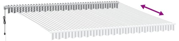 Antracitszürke-fehér LED-es automata napellenző 450 x 350 cm