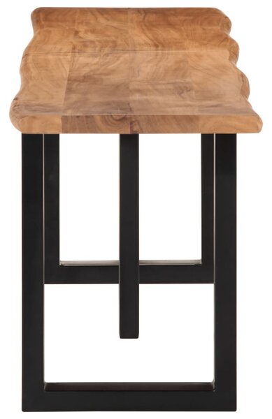 Tömör akácfa és acél pad 160 cm