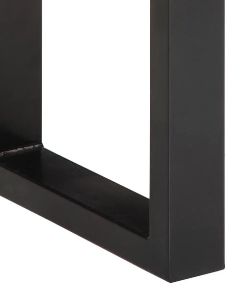 Tömör nyers mangófa és acél pad 160 cm