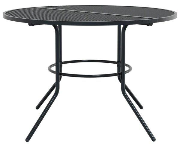 Antracit porszórt acél kerek teraszasztal Ø110x72,5 cm