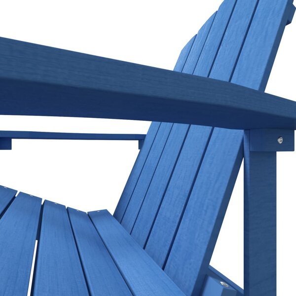 Vízkék HDPE kerti adirondack szék