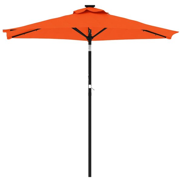 Terrakotta kerti napernyő LED-del és acél rúddal 225x225x212 cm