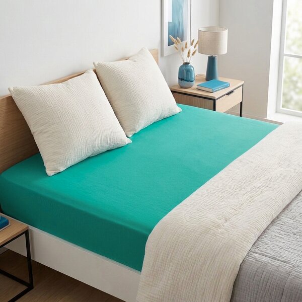 4Home IDEAL jersey lepedő zöld türkiz, 70 x 140 cm, 70 x 140 cm