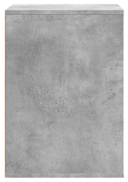 Betonszürke szerelt fa fiókos sarokszekrény 60 x 41 x 58 cm