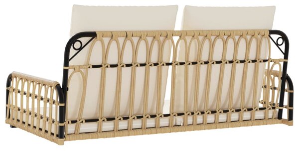 Polirattan és acél hintapad párnákkal 105 x 58 x 38 cm