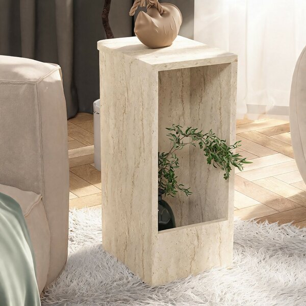 Hanah Home Side Table Travertine Amon - Travertine