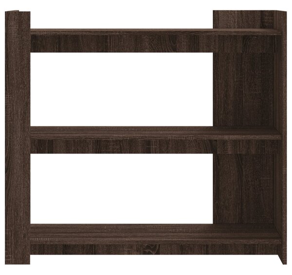 Barna tölgyszínű szerelt fa tálalóasztal 100x35x90 cm