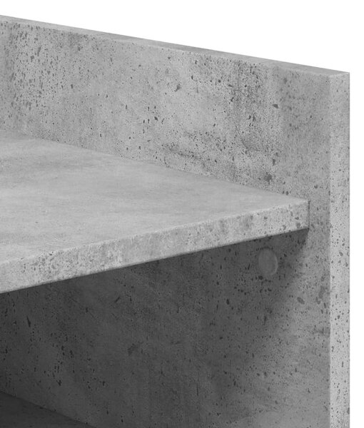 Betonszürke szerelt fa cipősszekrény 52 x 37,5 x 100 cm