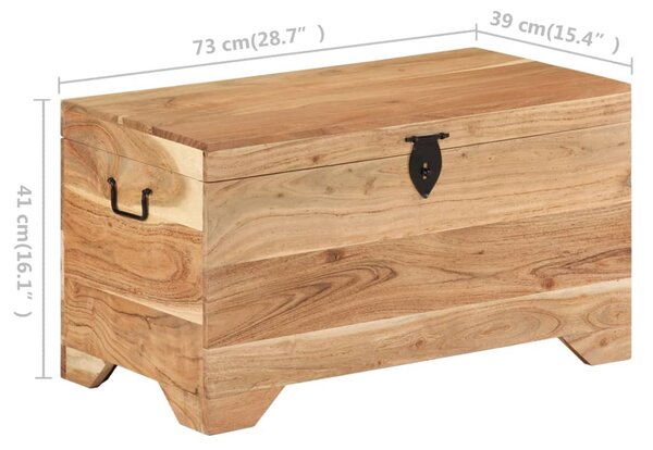 Tömör akácfa tárolóláda