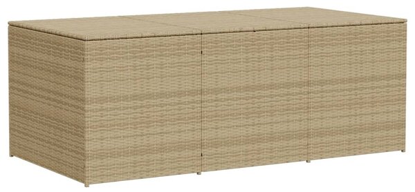 Vegyes bézs polyrattan kerti tárolóláda 984 L