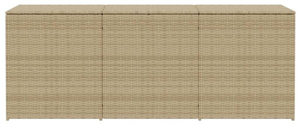 Vegyes bézs polyrattan kerti tárolóláda 984 L