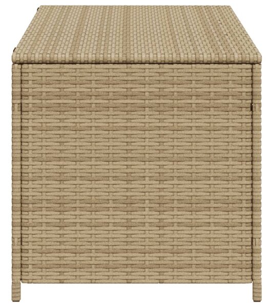 Vegyes bézs polyrattan kerti tárolóláda 190 L
