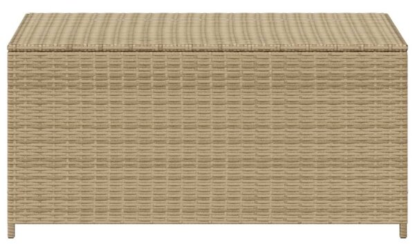 Vegyes bézs polyrattan kerti tárolóláda 190 L
