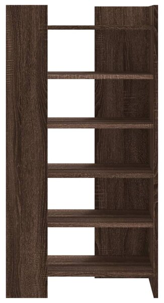 Barna tölgy színű szerelt fa cipőszekrény 52 x 37,5 x 100 cm