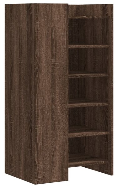 Barna tölgy színű szerelt fa cipőszekrény 52 x 37,5 x 100 cm