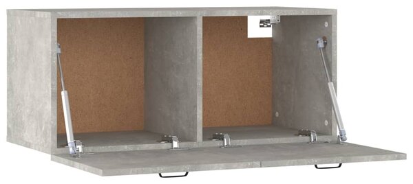 Betonszürke szerelt fa faliszekrény 80 x 36,5 x 35 cm