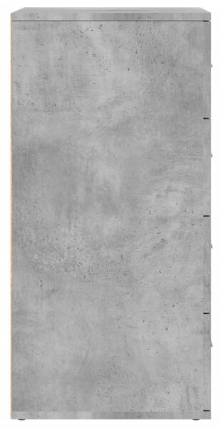 Betonszürke szerelt fa tálalószekrény 60 x 39 x 80 cm