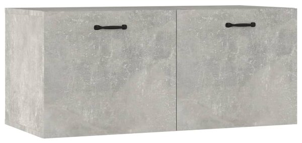 Betonszürke szerelt fa faliszekrény 80 x 36,5 x 35 cm