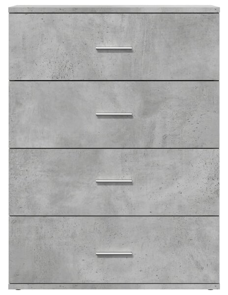 Betonszürke szerelt fa tálalószekrény 60 x 39 x 80 cm