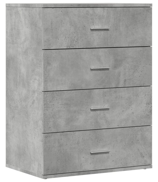 Betonszürke szerelt fa tálalószekrény 60 x 39 x 80 cm
