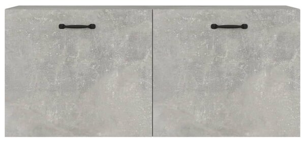 Betonszürke szerelt fa faliszekrény 80 x 36,5 x 35 cm