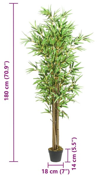 Zöld mű bambusz fa 1288 levéllel 180 cm