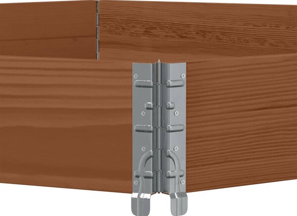 VidaXL barna tömör fenyőfa hatszögű magaságyás 160 x 160 cm