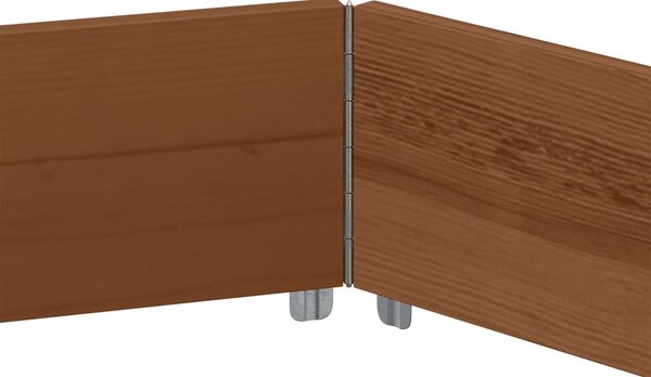 VidaXL barna tömör fenyőfa hatszögű magaságyás 160 x 160 cm