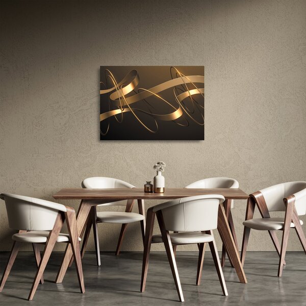 Kép - bronz szalagok (üvegen) (70x50 cm)