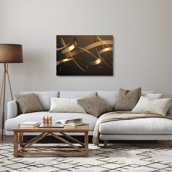 Kép - bronz szalagok (üvegen) (70x50 cm)
