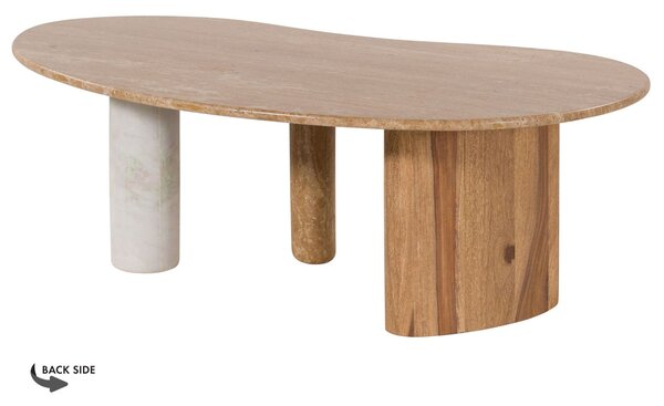 ORGANIC COLLECTION Konferenciasztal indiai paliszanderből, fehérre lakkozott, 100x65x31