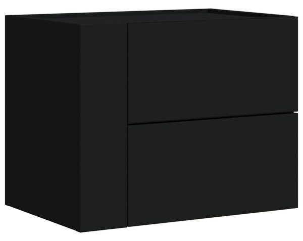 2 db fekete falra szerelhető éjjeliszekrény 45 x 30 x 35 cm