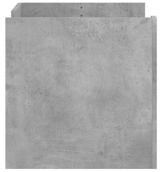 Betonszürke szerelt fa dohányzóasztal 80 x 50 x 50 cm